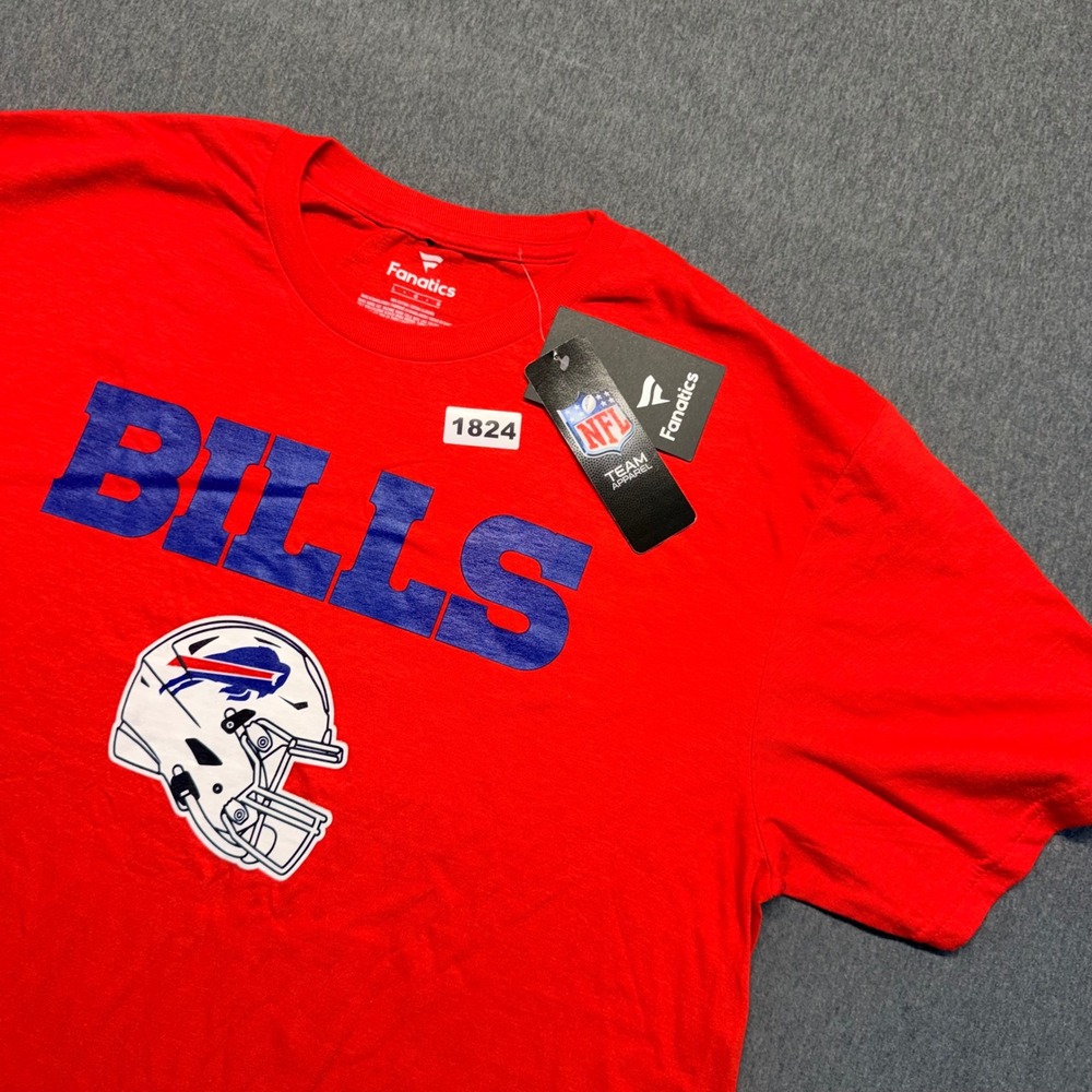 Fanatics NFL Buffalo Bills Josh Allen 17 Red T-Shirt Mens Large New